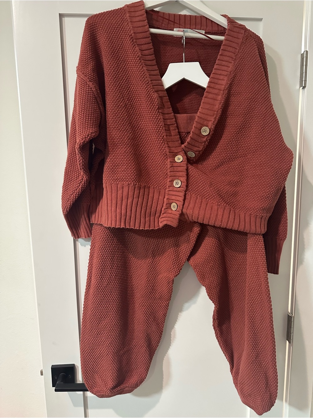 Free People Hailee Waffle Stitch Cardigan & Pants